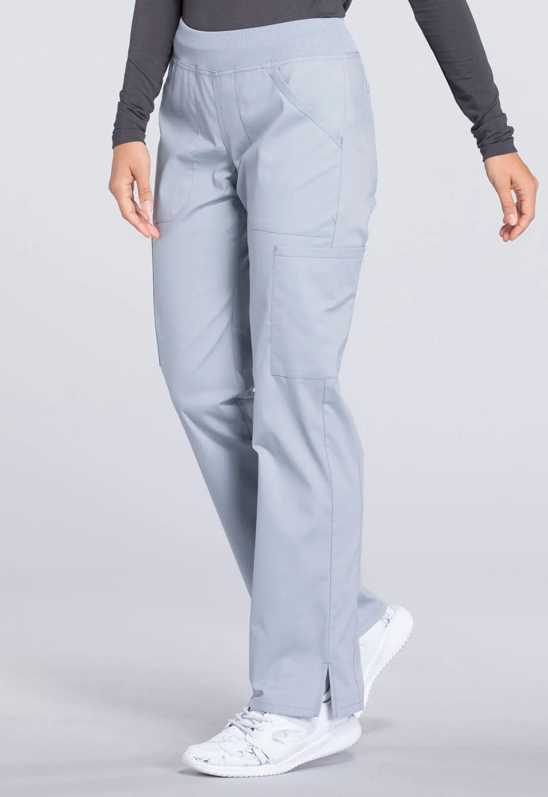 Professionals WW170 Mid Rise Straight Leg Pull-on Cargo Pants Grey
