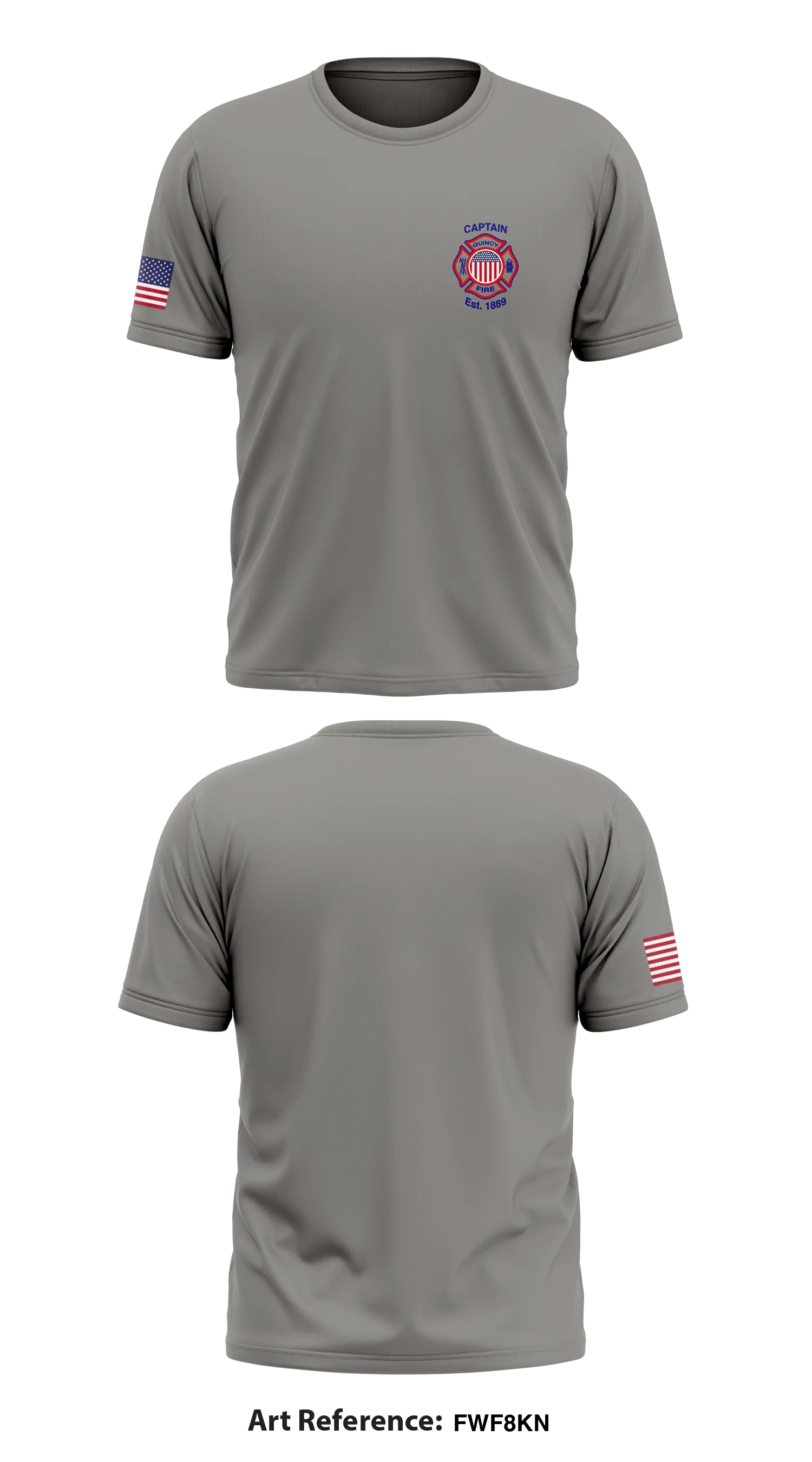 quincy fire dept. Store 1 Core Men's SS Performance Tee - fWf8kN