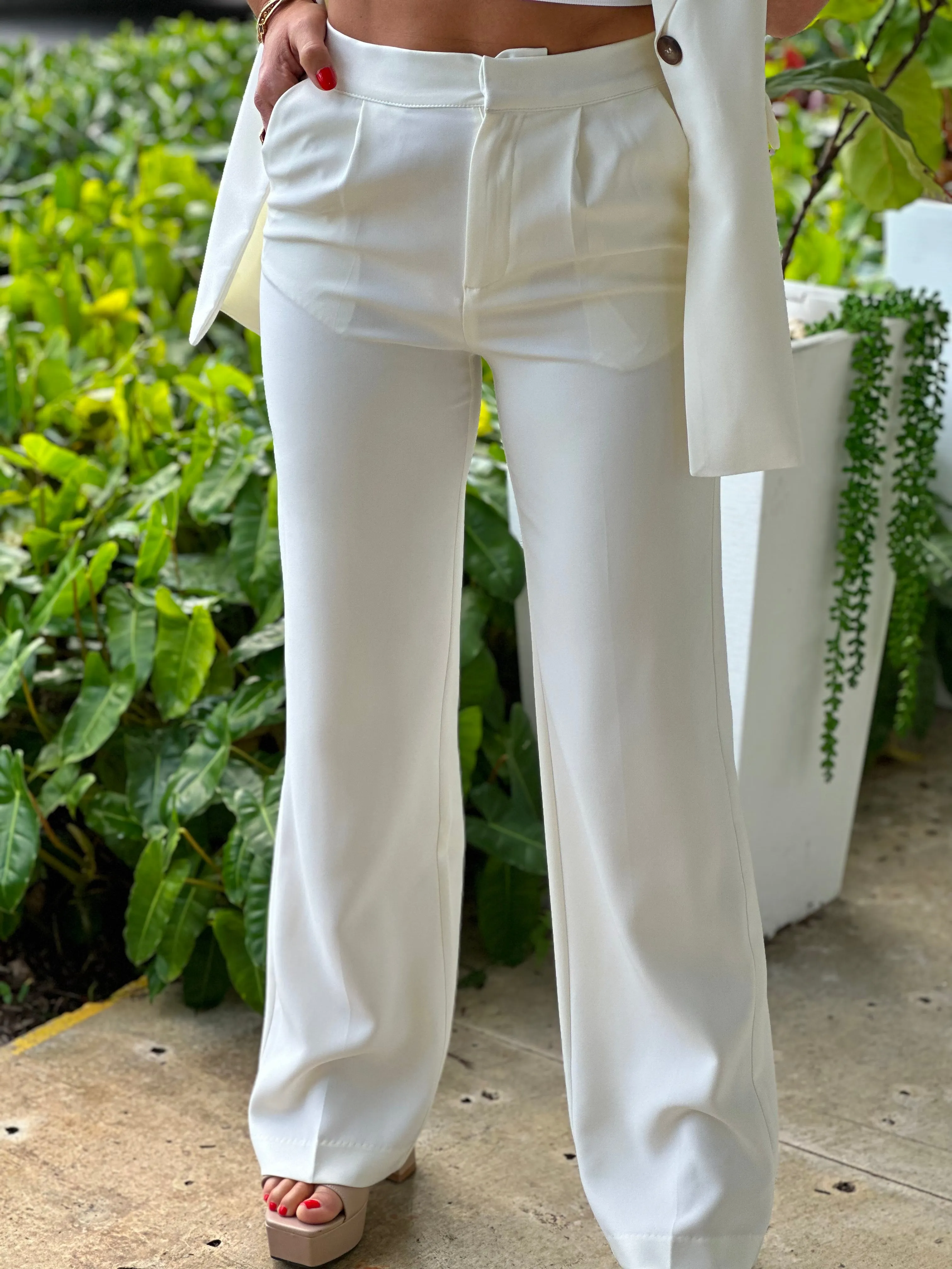 "Zoila" Formal Straight Leg Blazer Pants