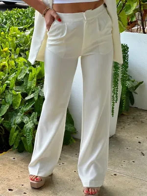 "Zoila" Formal Straight Leg Blazer Pants
