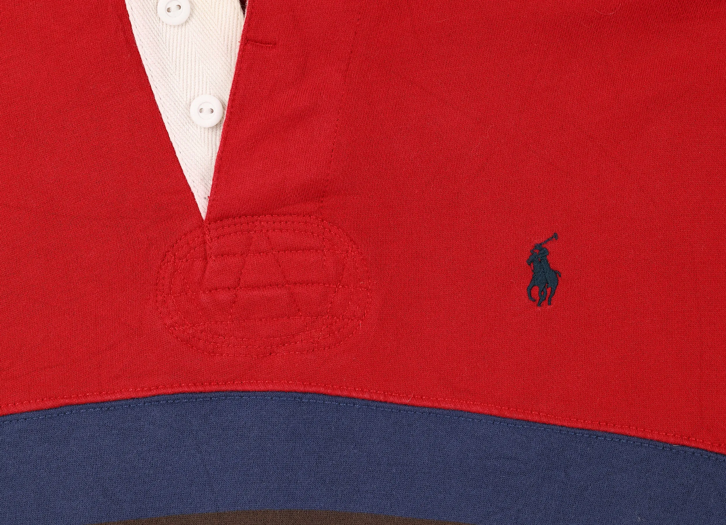 Ralph Lauren Rugby Long Sleeve Polo Shirt - Red - L