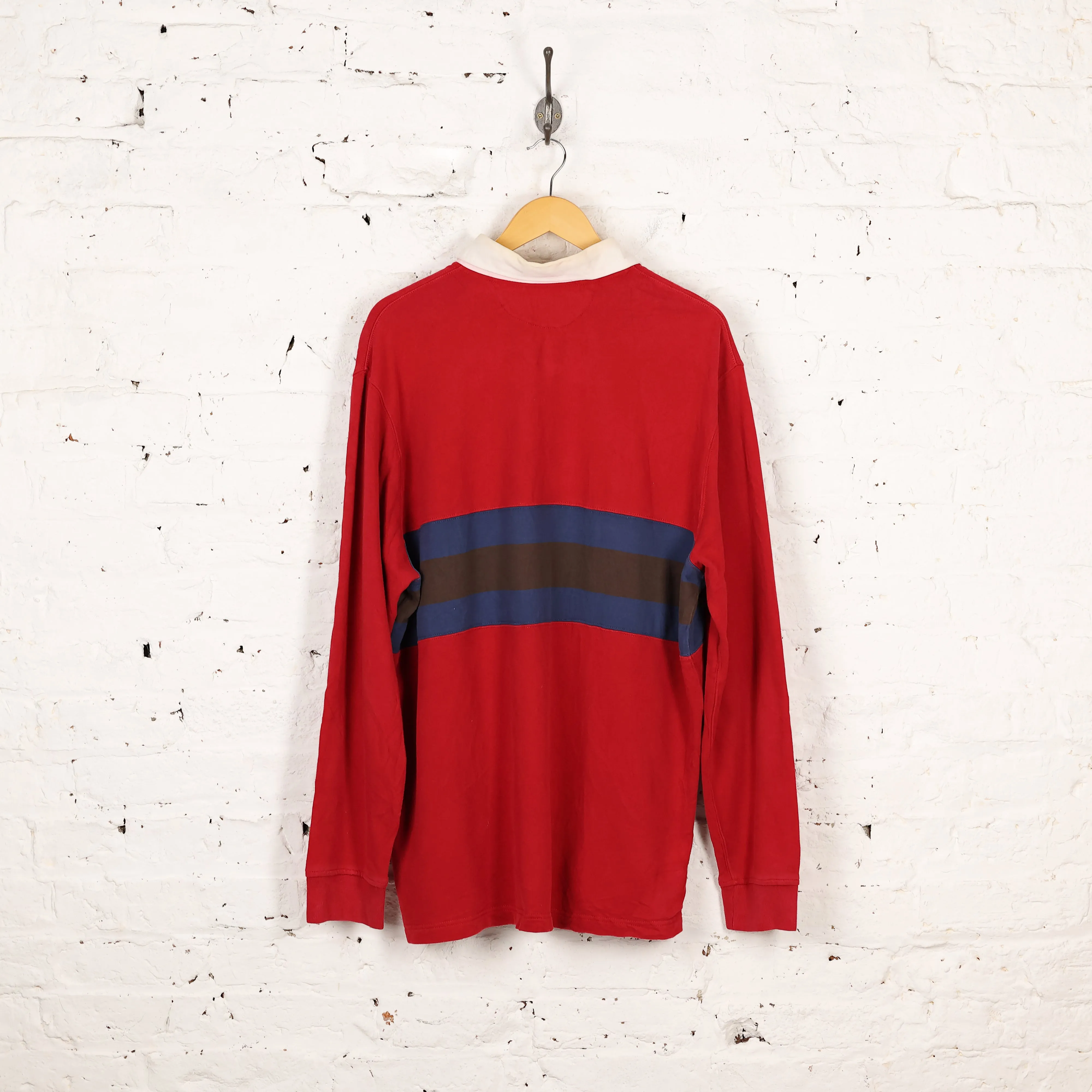 Ralph Lauren Rugby Long Sleeve Polo Shirt - Red - L