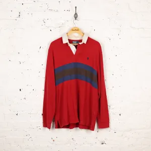 Ralph Lauren Rugby Long Sleeve Polo Shirt - Red - L