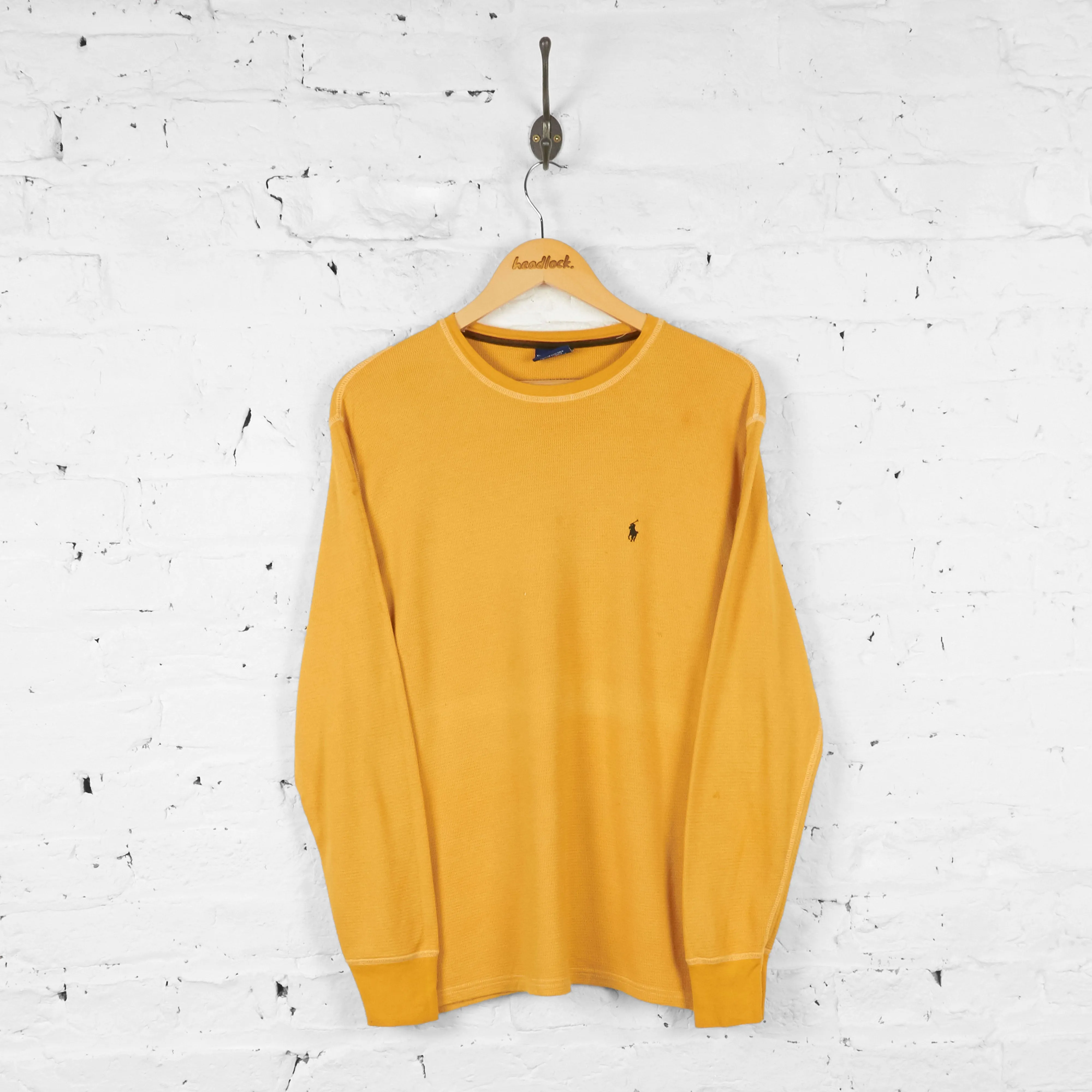 Ralph Lauren Sleepwear Long Sleeve T Shirt - Yellow - M