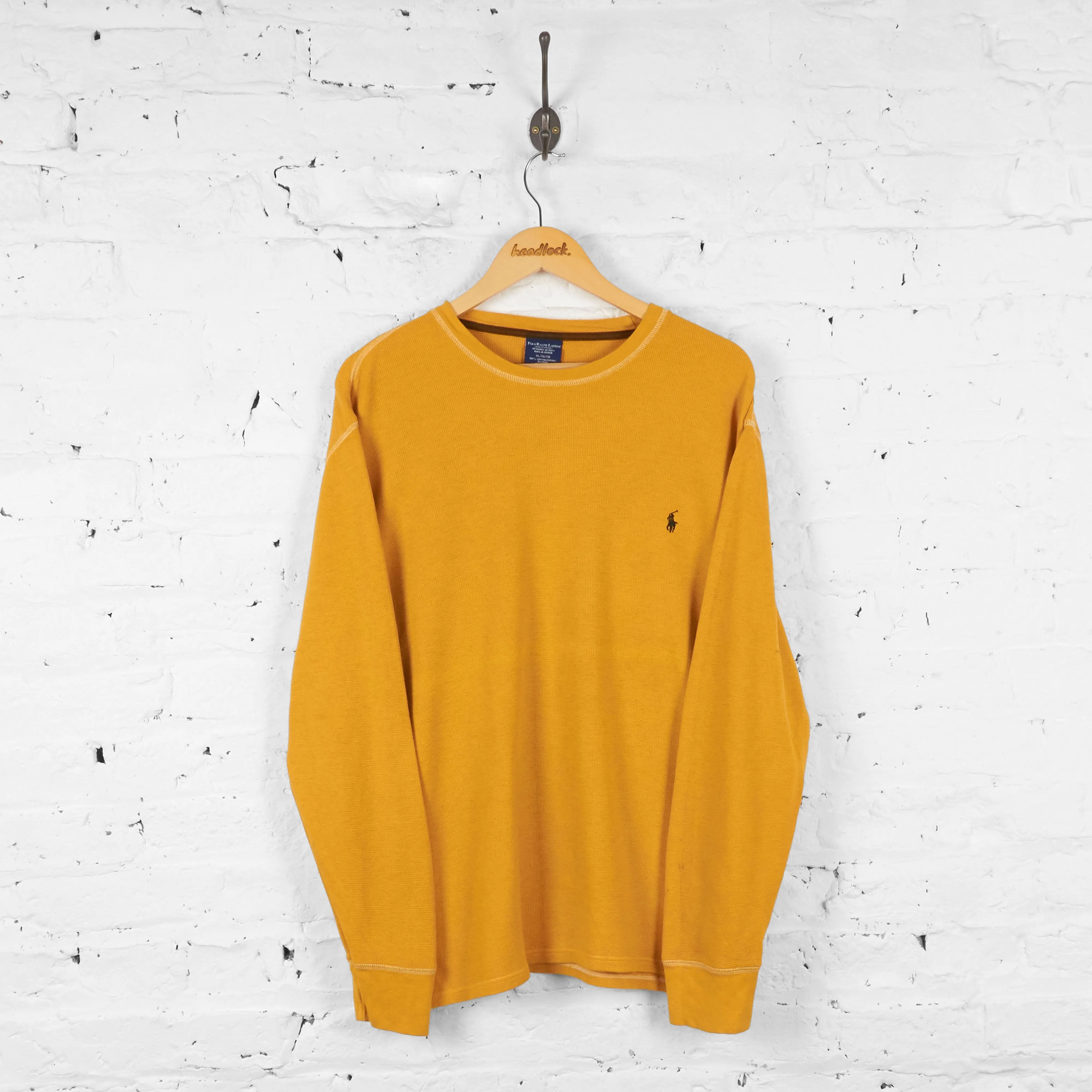 Ralph Lauren Sleepwear Long Sleeve T Shirt - Yellow - XL