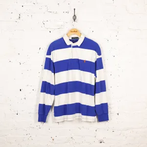 Ralph Lauren Striped Rugby Polo Shirt - Blue - XL