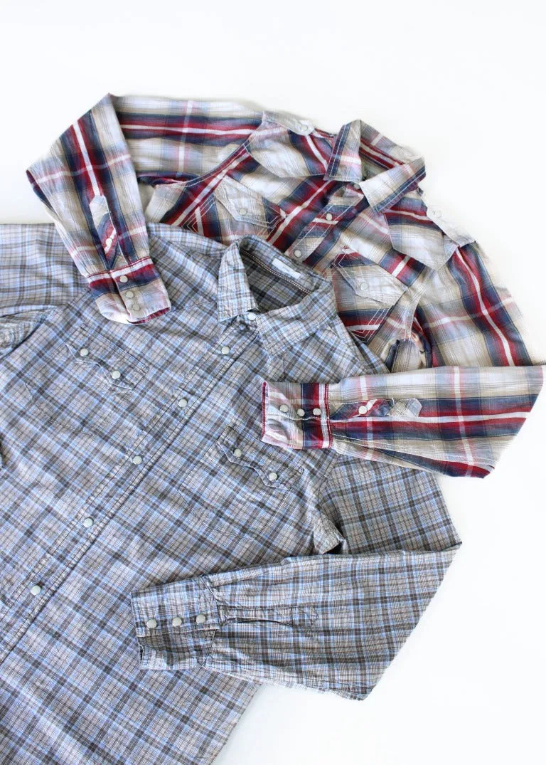 RCYCLD Plaid Western Shirt