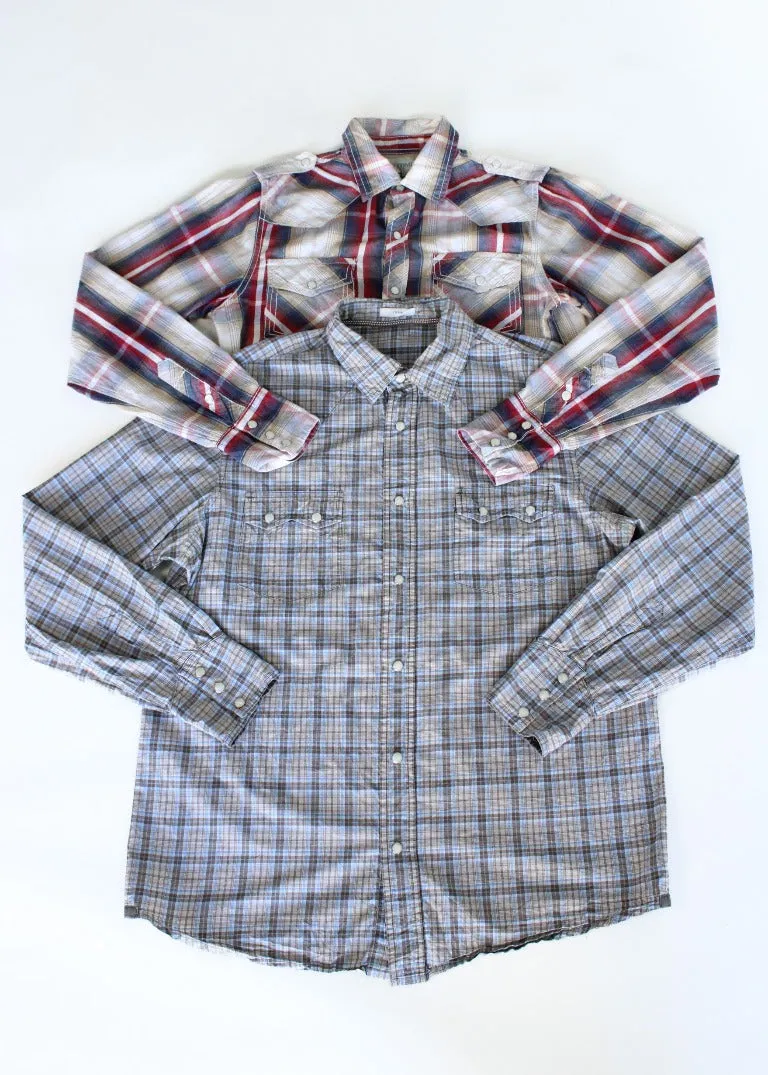 RCYCLD Plaid Western Shirt
