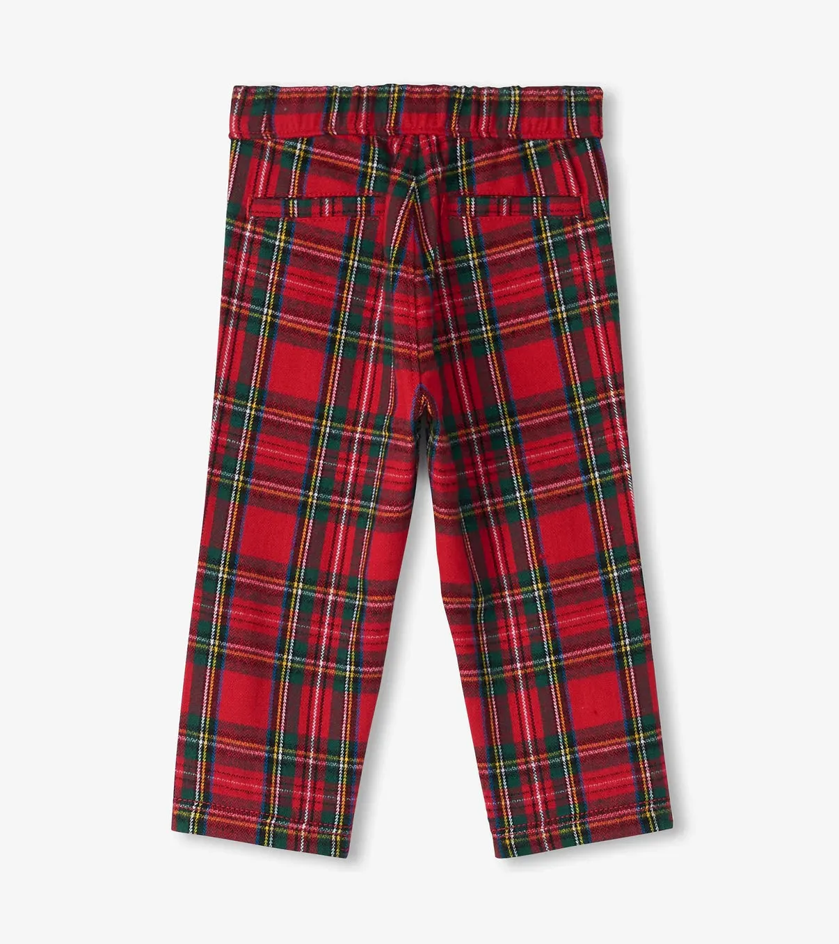 Red Plaid Straight Leg Pant