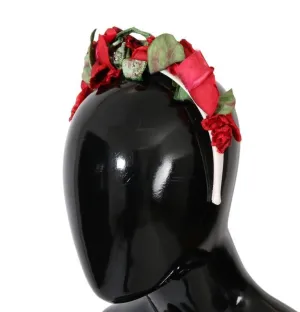 Red Roses Silk Studded Hair Headband