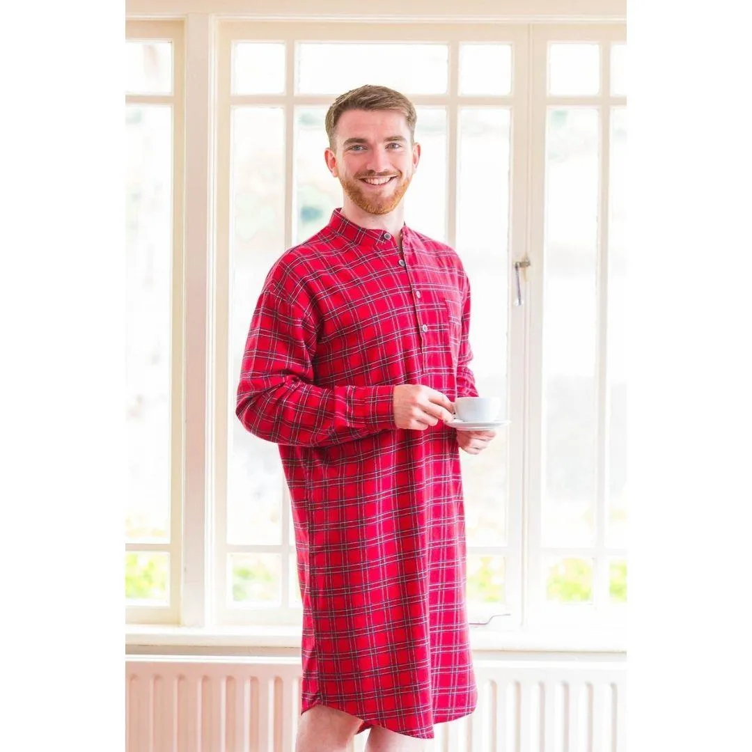 Red Tartan Flannel Nightshirt