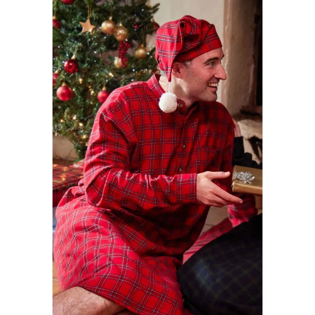 Red Tartan Flannel Nightshirt