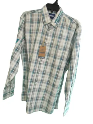 Resistol Men's Blue Plaid Button Up