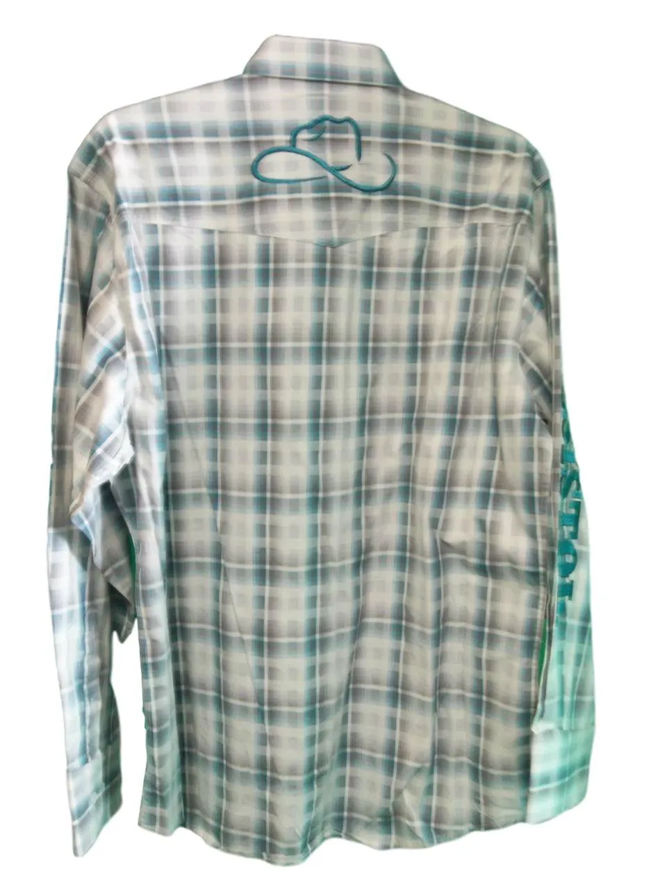 Resistol Men's Blue Plaid Button Up