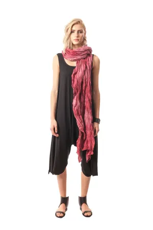 San Benedetto Hand-Painted   Distressed Ruffled Crinkle Scarf/Wrap