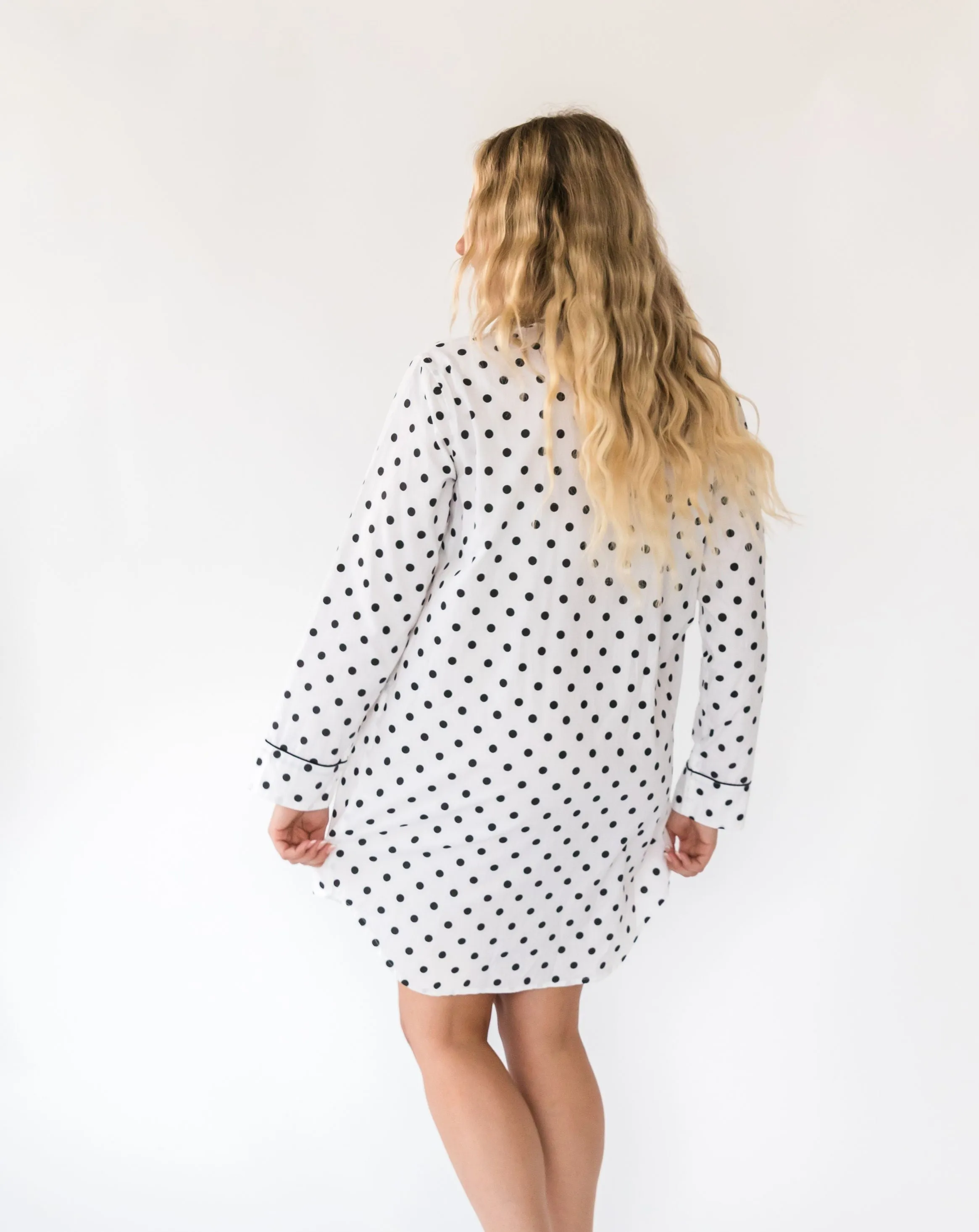 Sara Classic Dots Women's Night Shirt