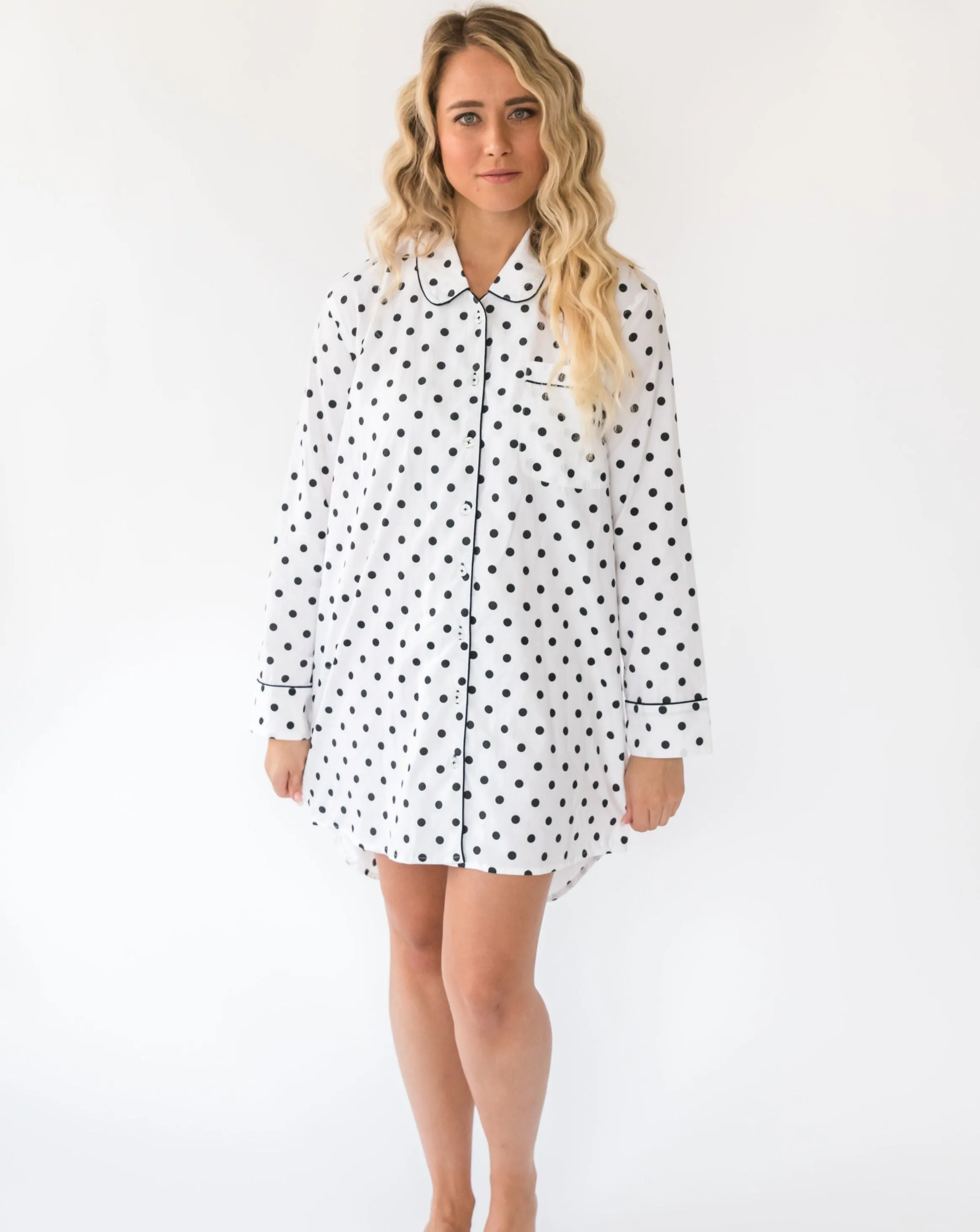 Sara Classic Dots Women's Night Shirt