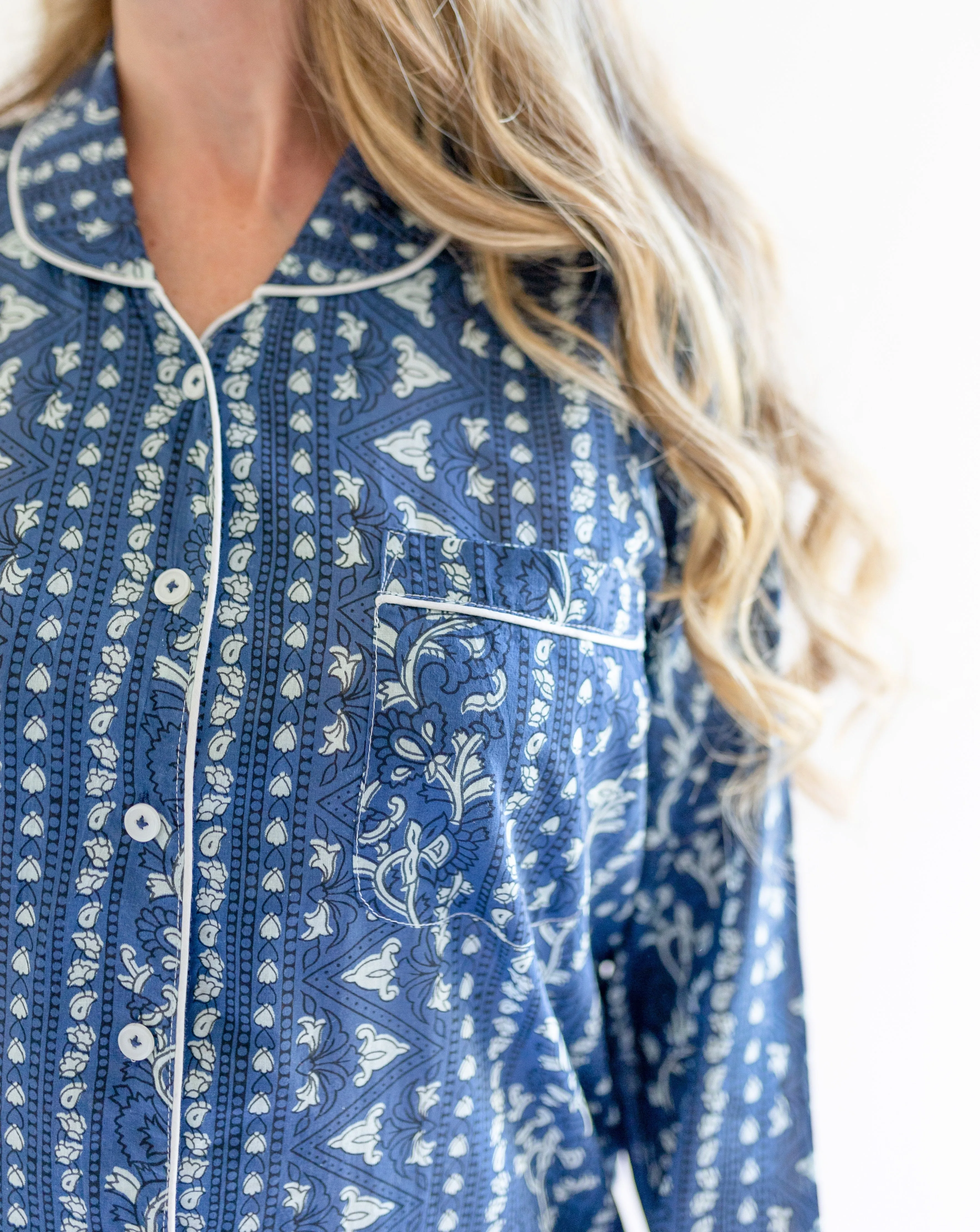 Sara Indigo Print  Women's Night Shirt