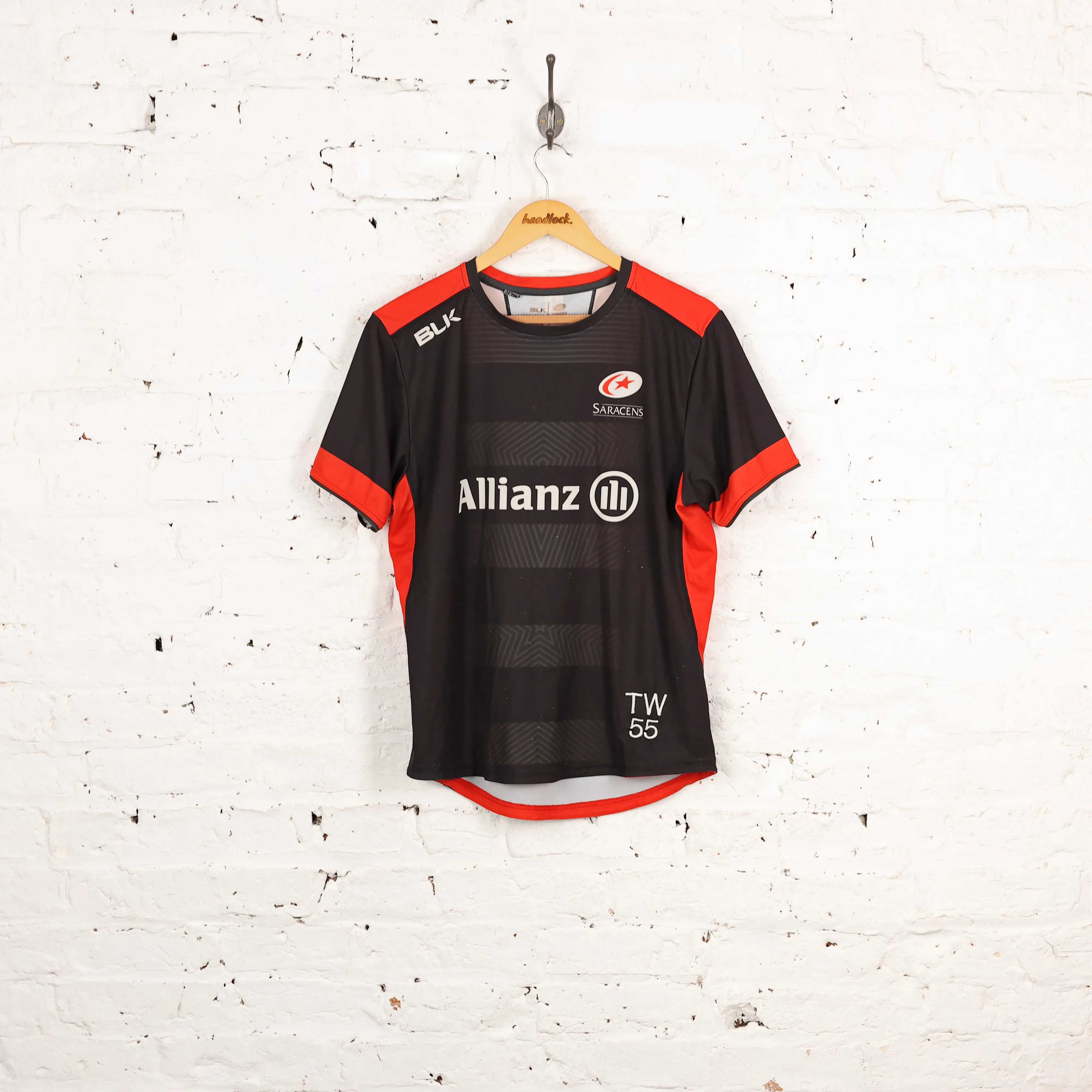 Saracens BLK Rugby Training Shirt - Black - M