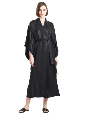 Satin Jacquard Stripe Robe ::RET