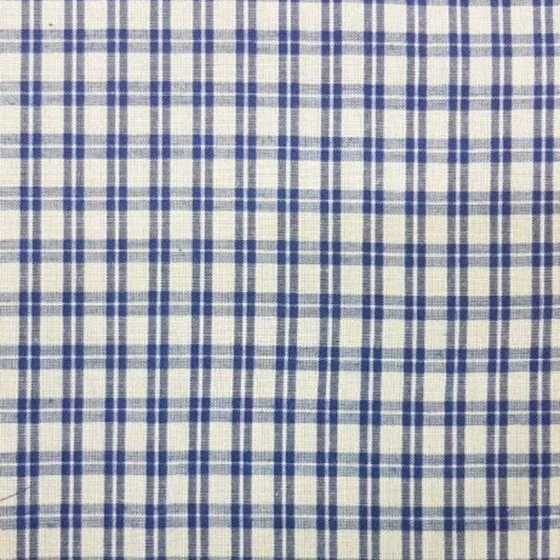 School Checks Fabric Blue