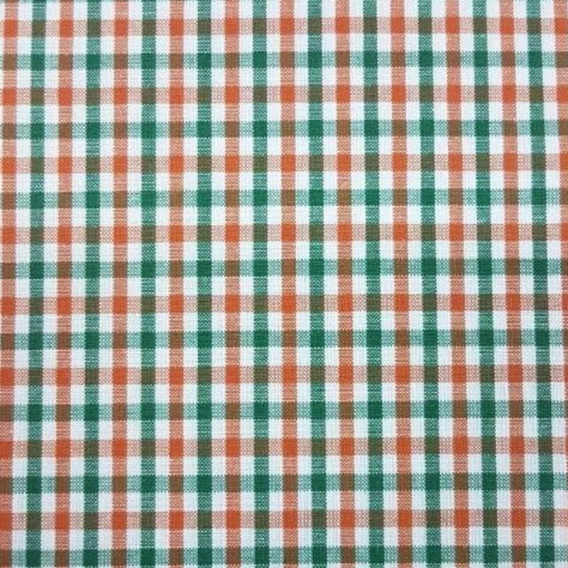 School Checks Fabric Orange 150cm