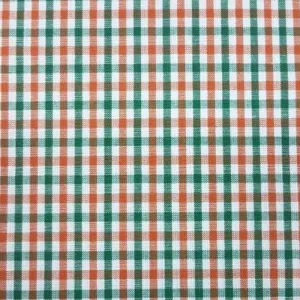 School Checks Fabric Orange 150cm