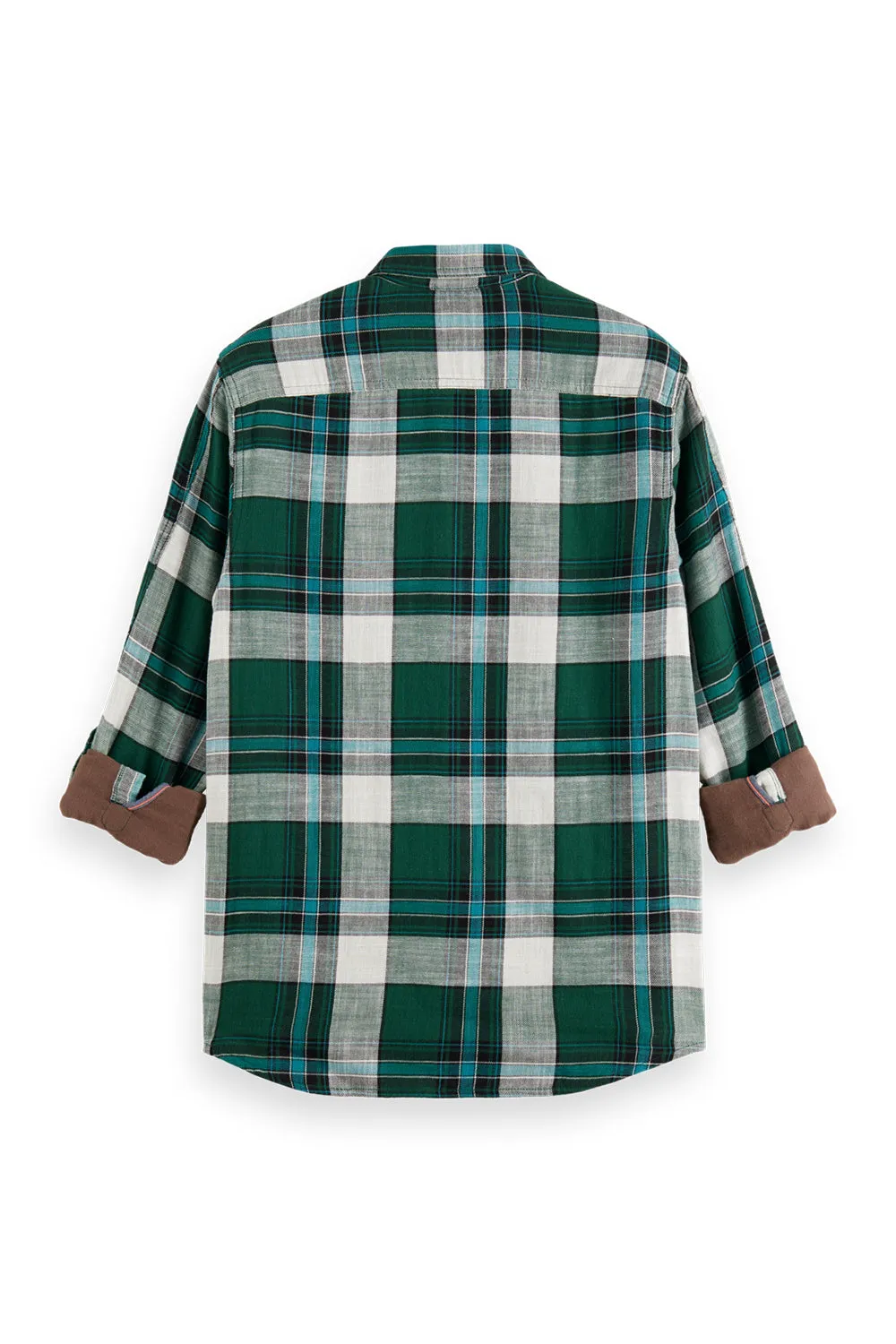 SCOTCH & SODA BONDED COTTON L/S CHECK SHIRT 169062