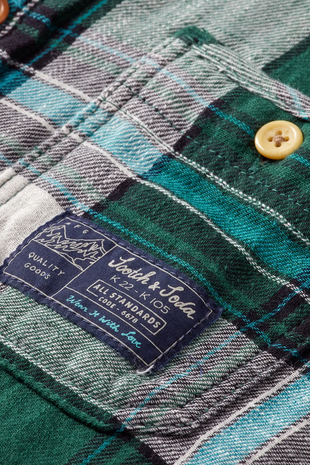 SCOTCH & SODA BONDED COTTON L/S CHECK SHIRT 169062