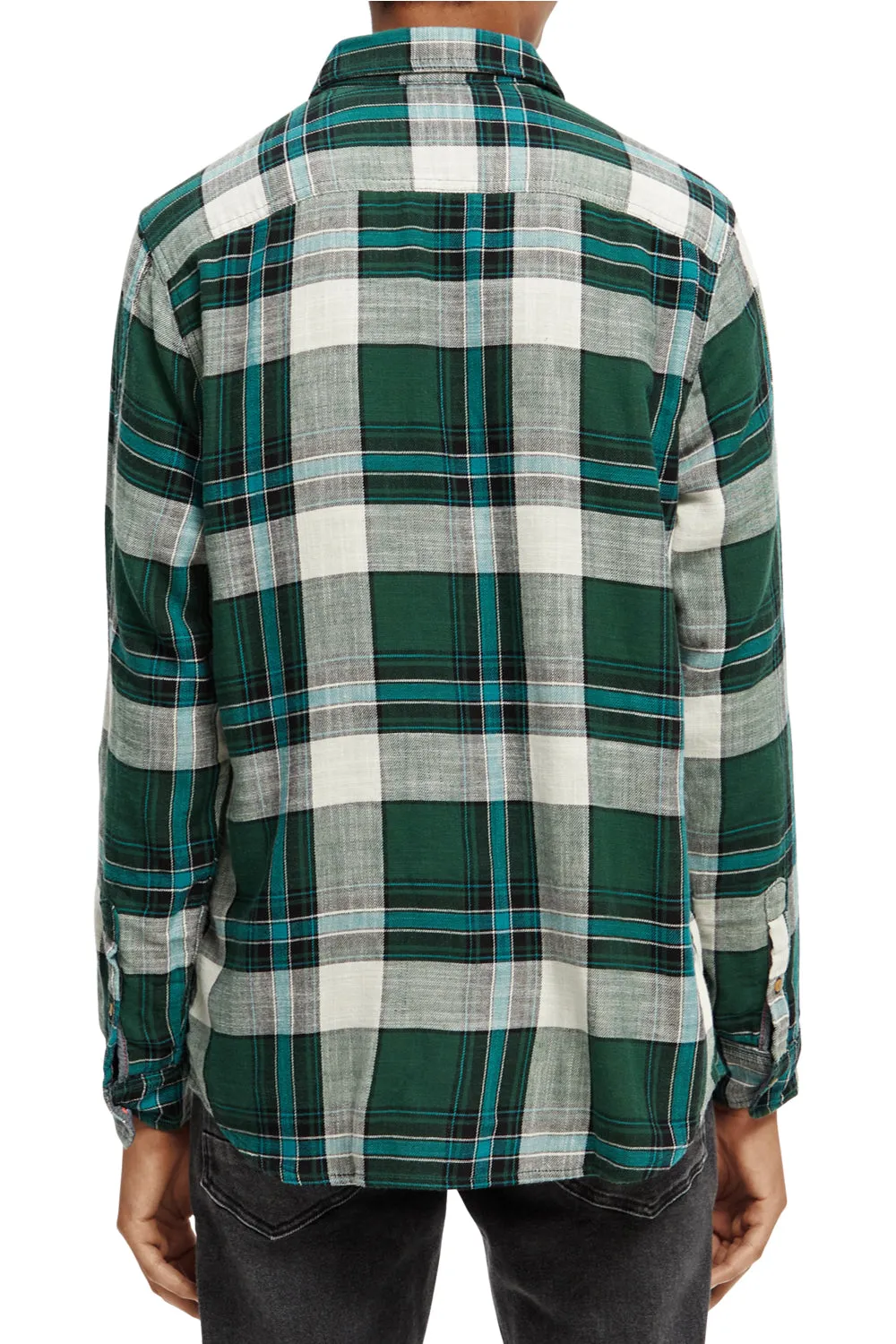 SCOTCH & SODA BONDED COTTON L/S CHECK SHIRT 169062