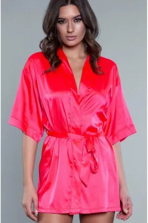 Short Satin Robe