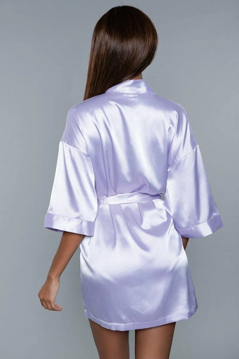 Short Satin Robe
