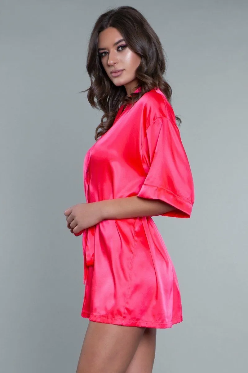 Short Satin Robe
