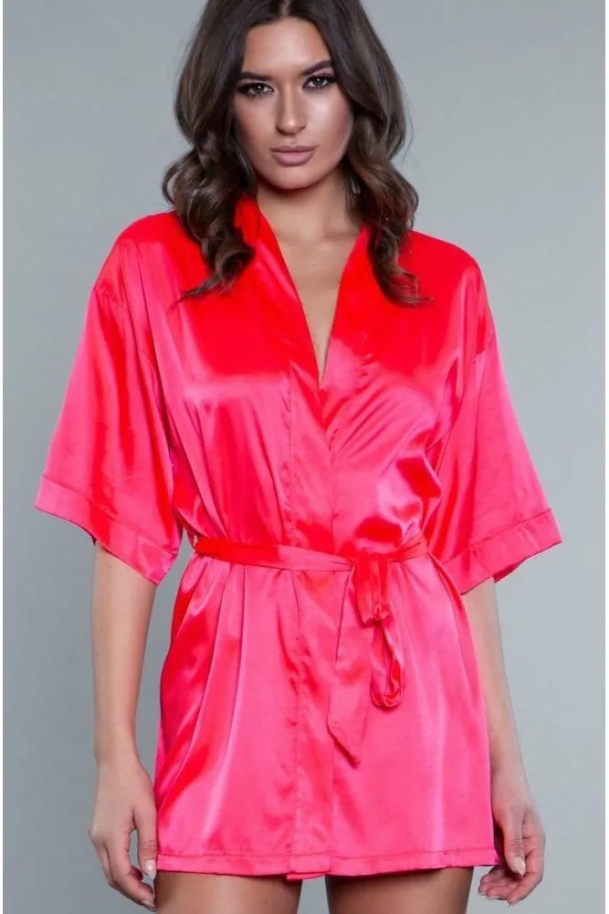 Short Satin Robe