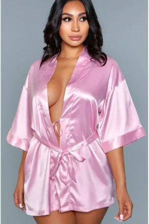 Short Satin Robe