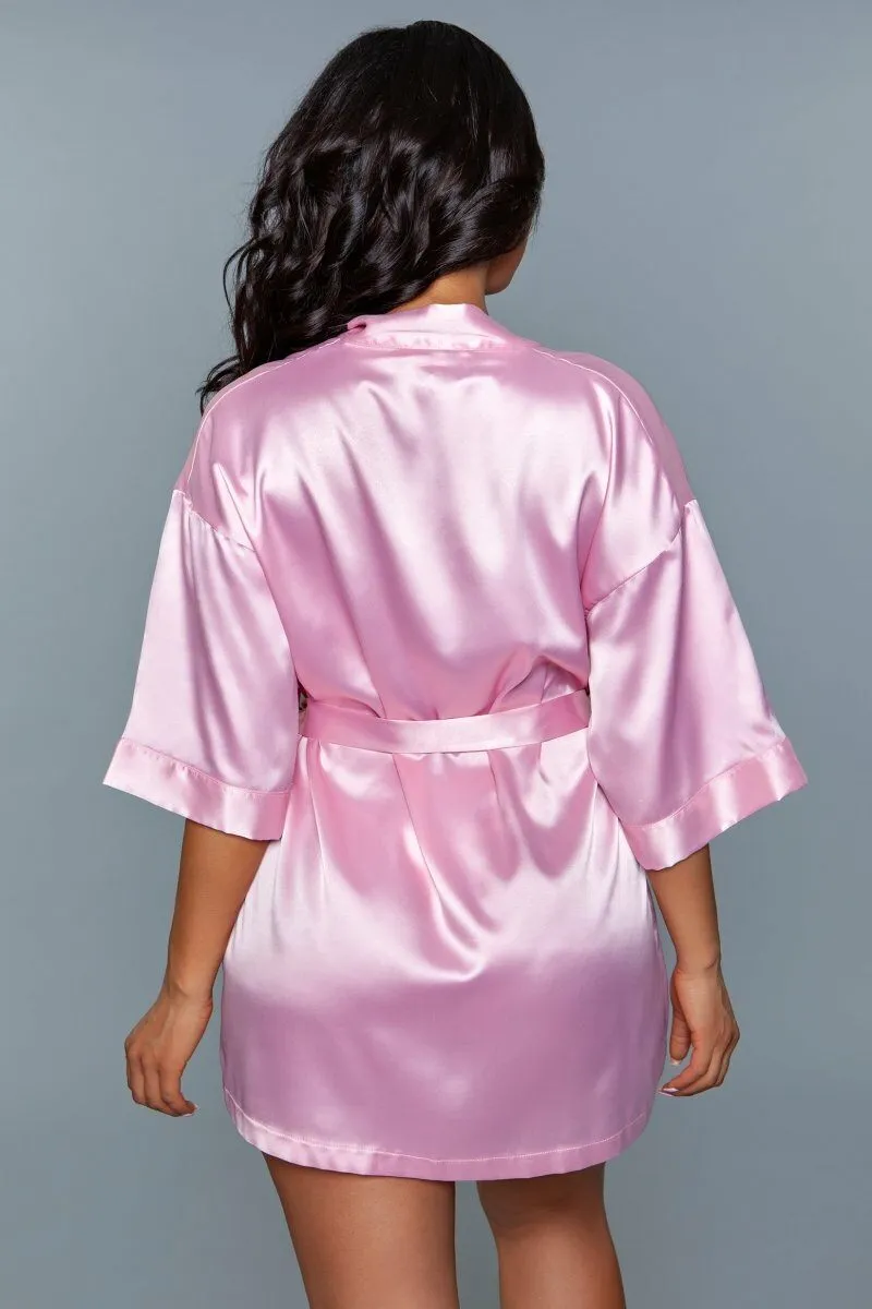 Short Satin Robe