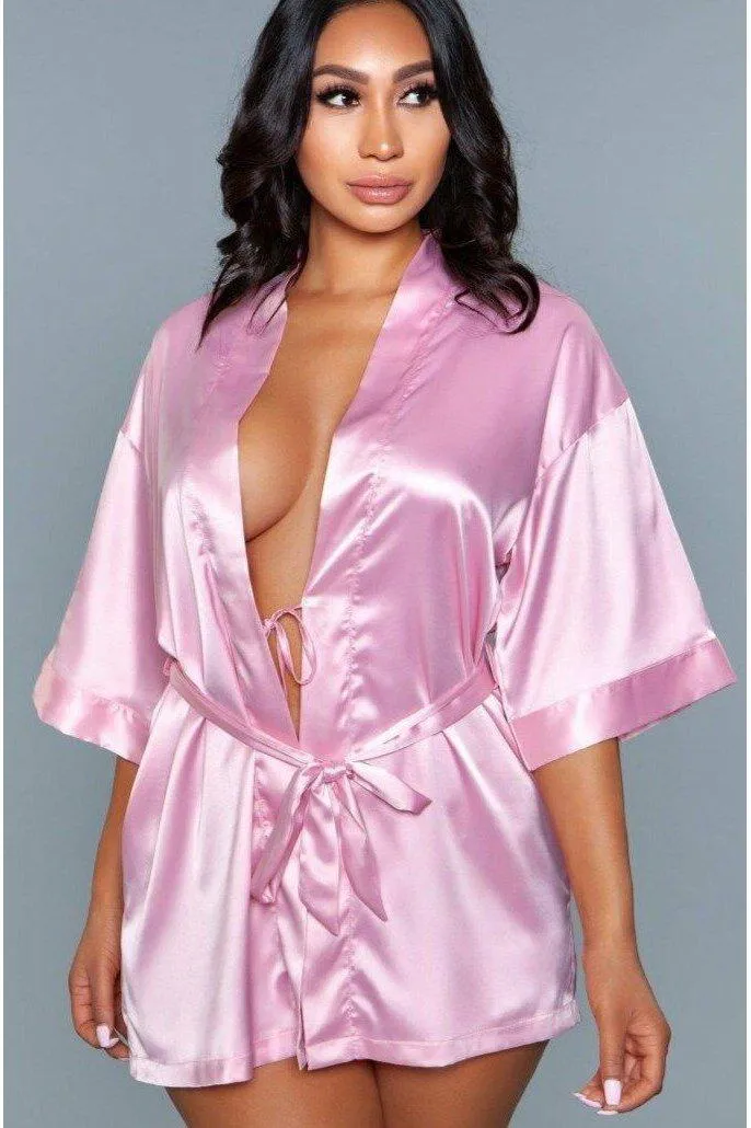 Short Satin Robe