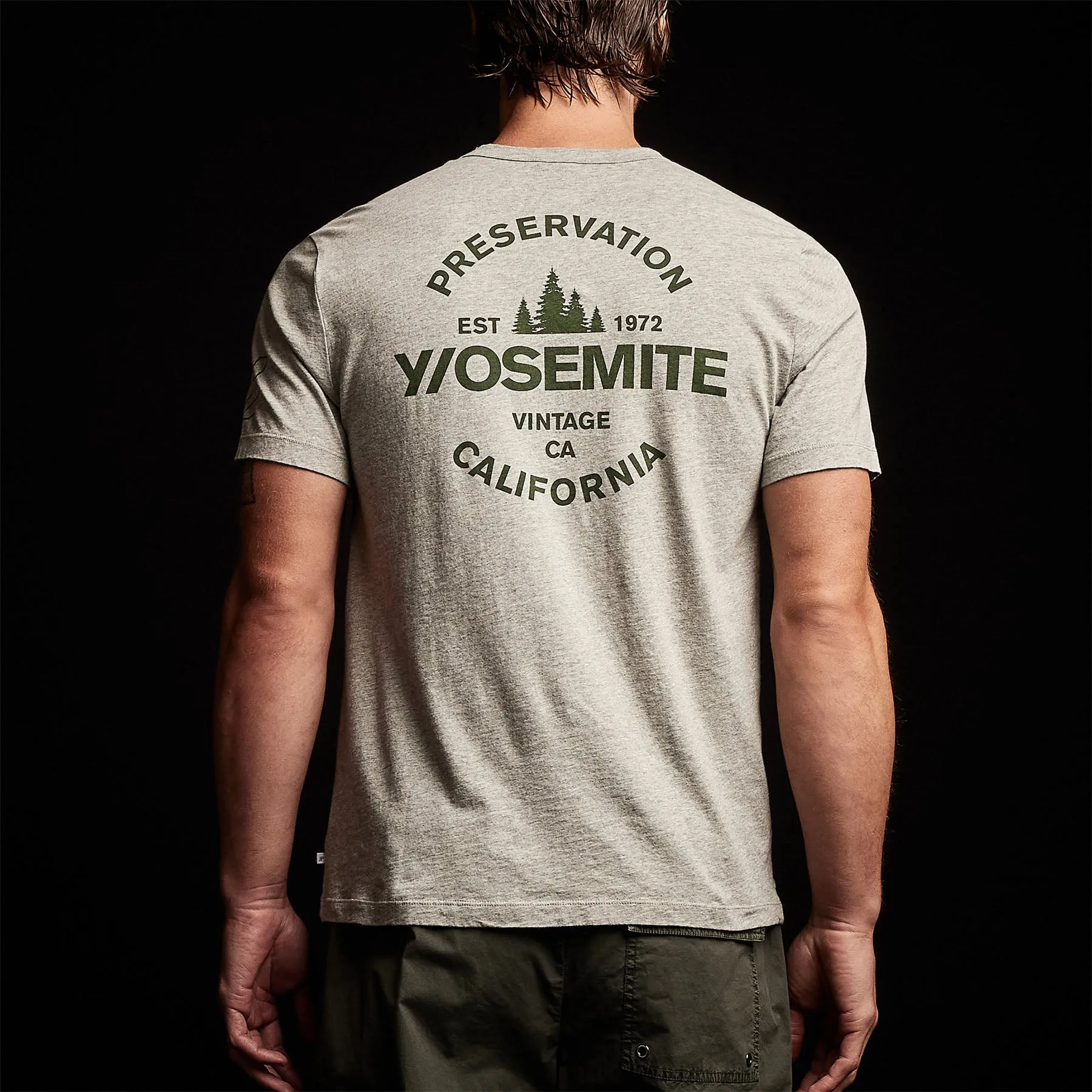 Short Sleeve Crew Neck - Heather Grey/Rugby