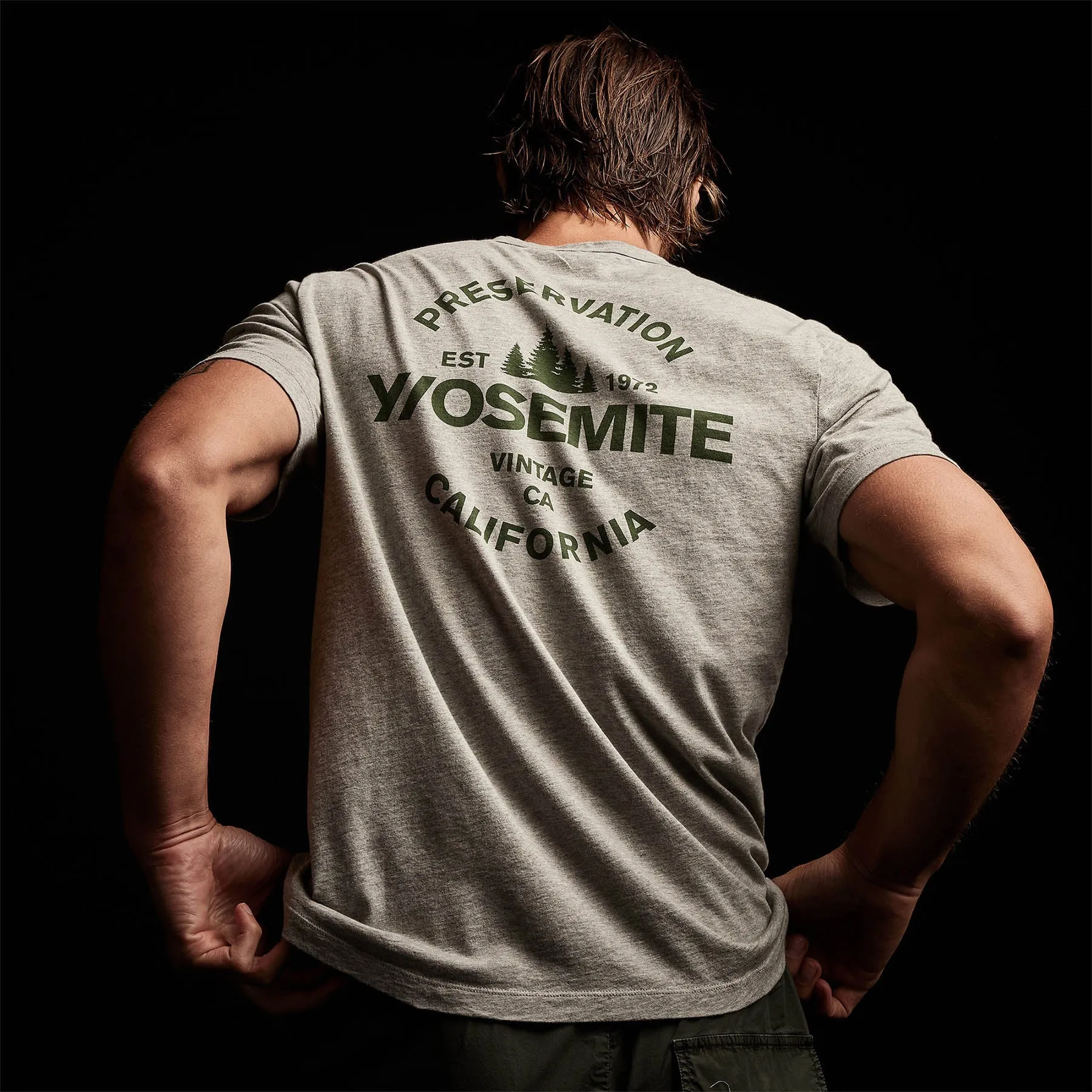 Short Sleeve Crew Neck - Heather Grey/Rugby