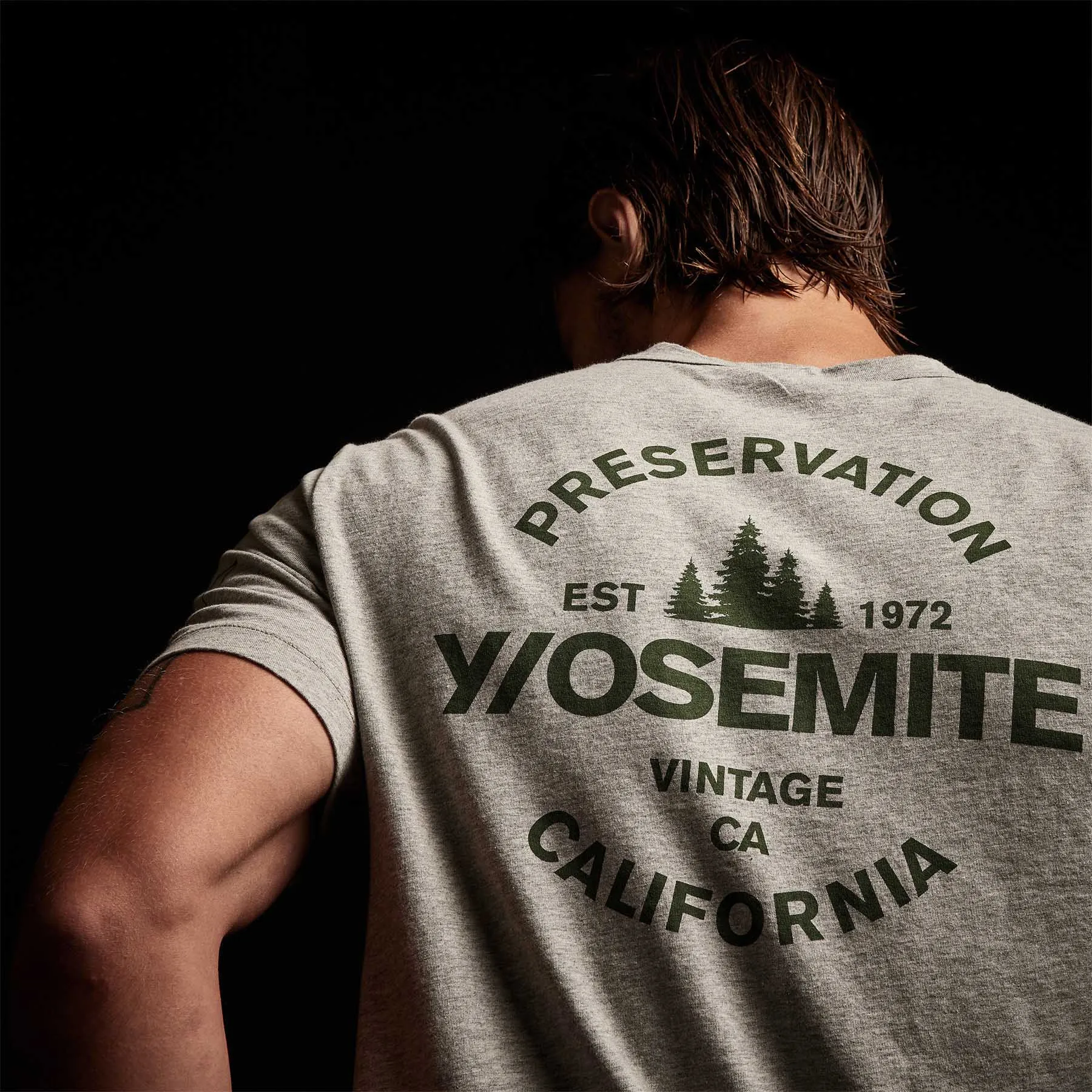 Short Sleeve Crew Neck - Heather Grey/Rugby
