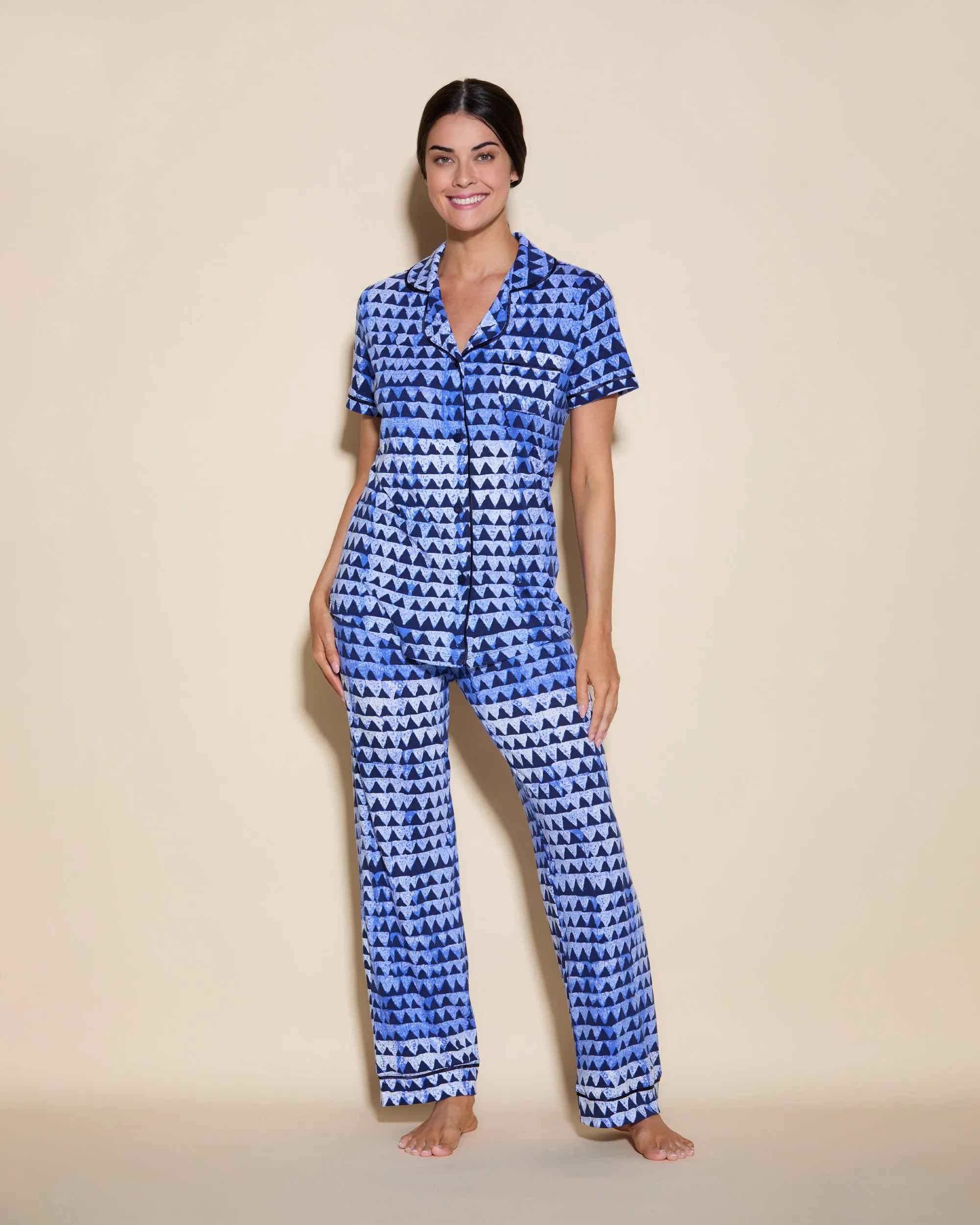 Short Sleeve Top & Pant Pajama Set