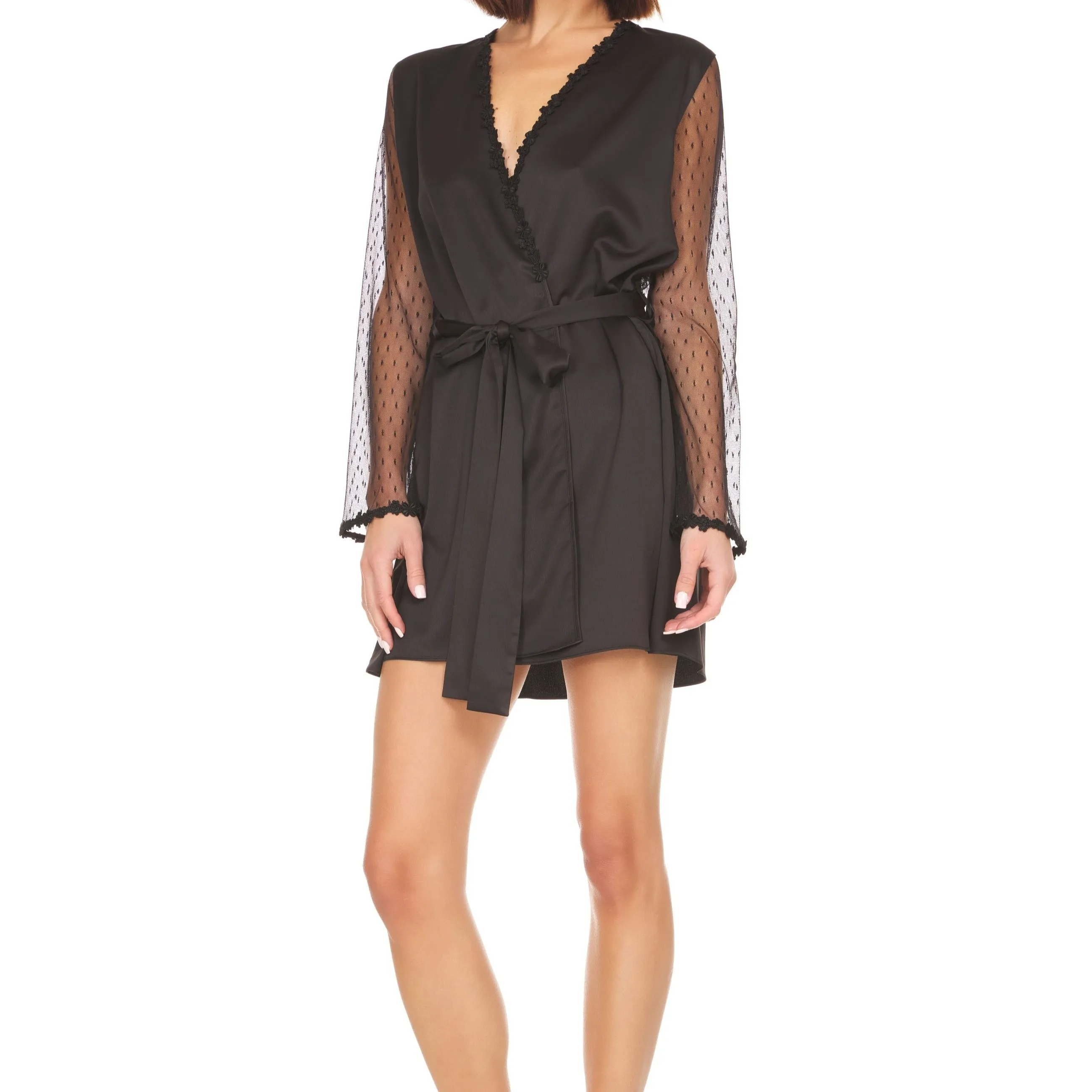Showstopper Robe In Black - Flora Nikrooz
