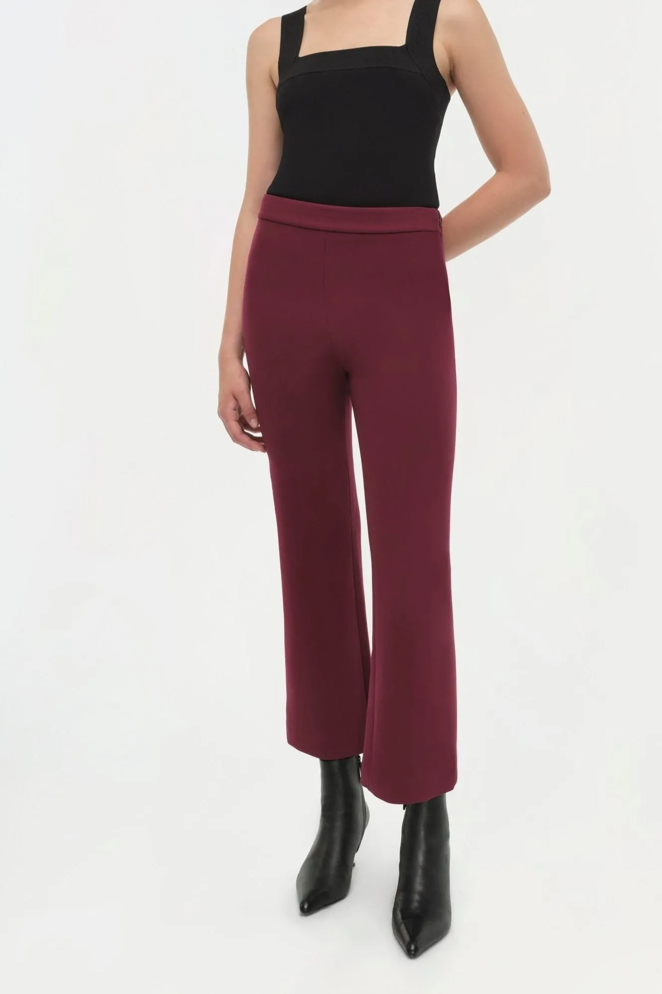 Simkhai Mackenzie Straight Leg Pant in Oxblood
