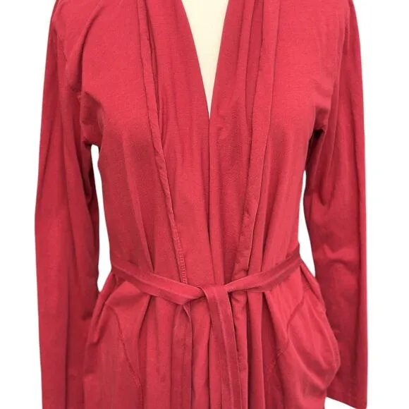 SKIN Organic Coleen organic Pima cotton jersey robe Red size 1 Small