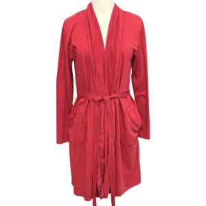 SKIN Organic Coleen organic Pima cotton jersey robe Red size 1 Small