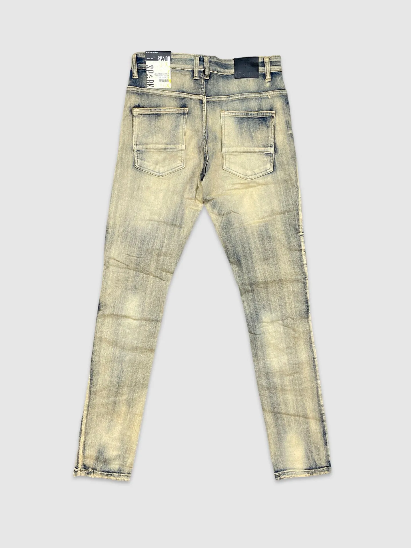 SLE-S4415-Slim Fit Cargo Pocket Denim Pants