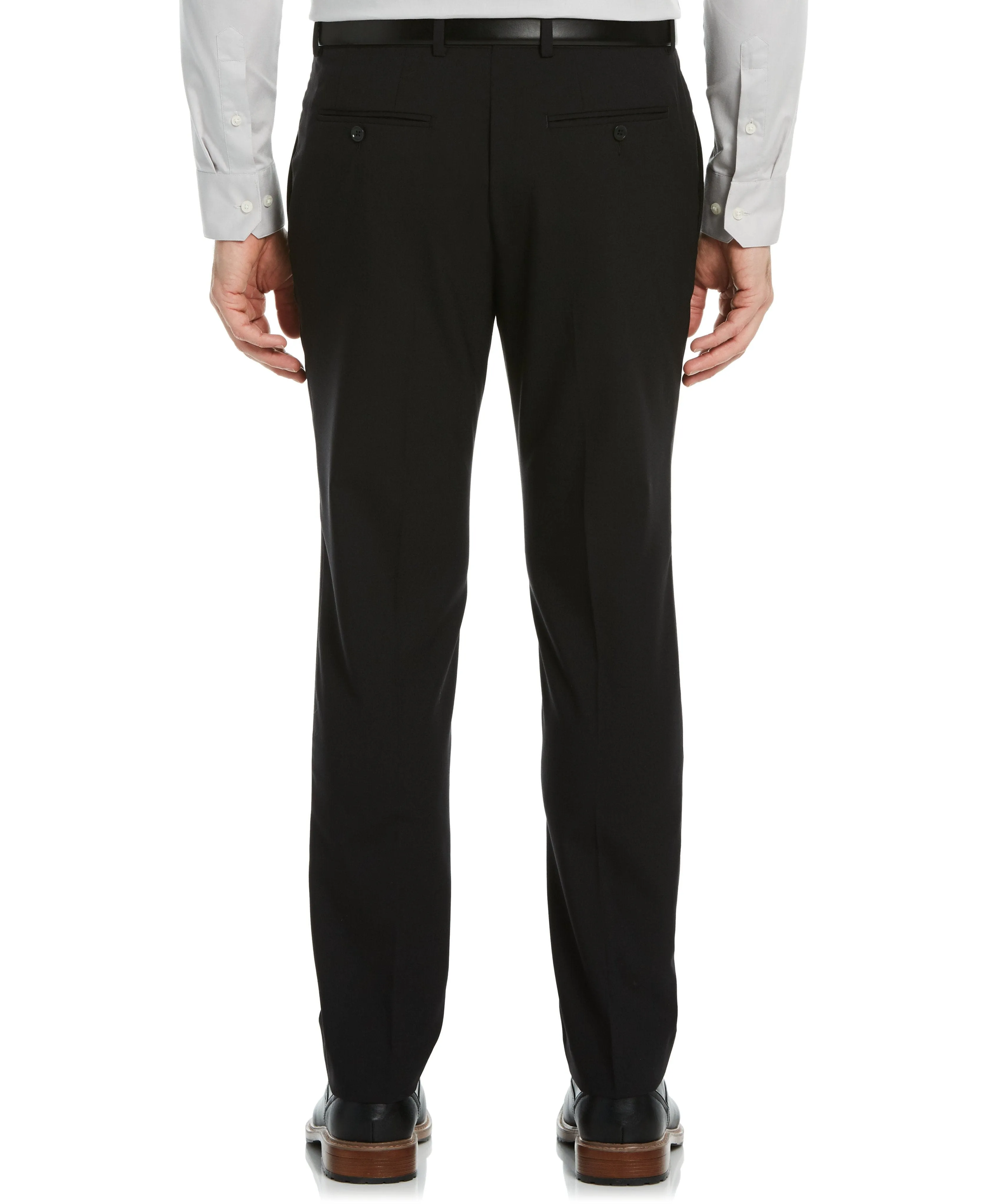 Slim Fit Black Stretch Wool Blend Suit Pant