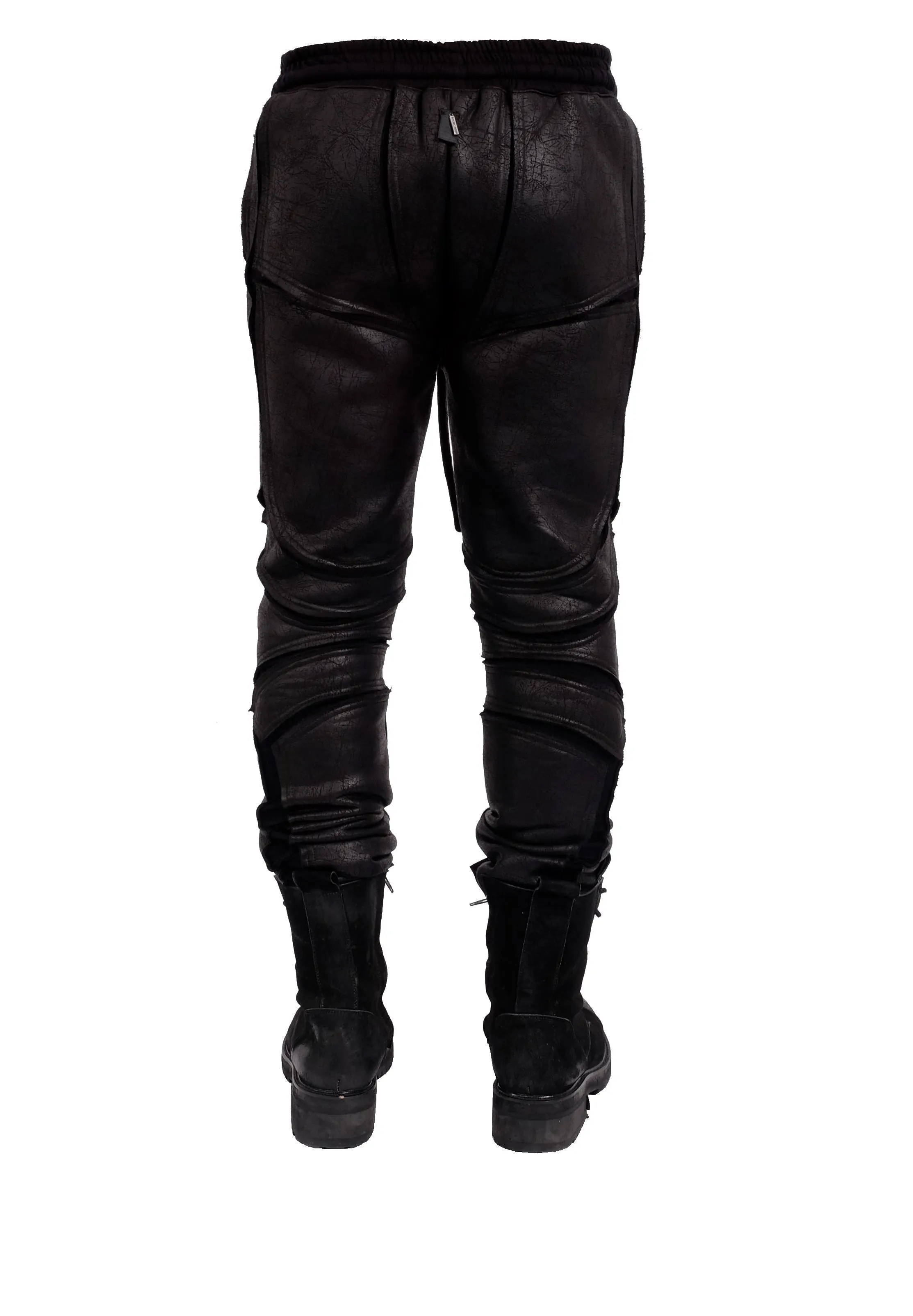 Slim Fit Leather Effect Pants