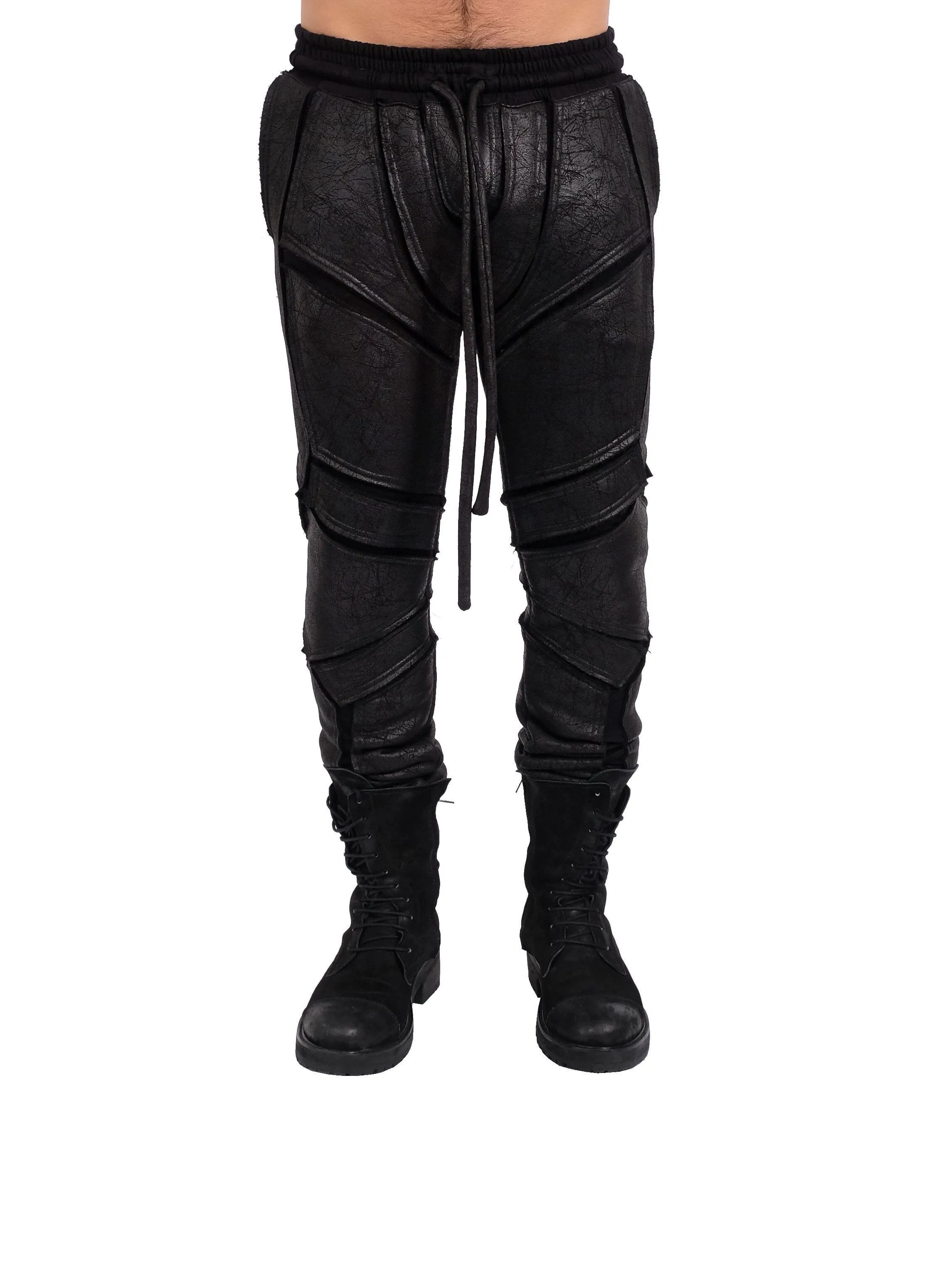 Slim Fit Leather Effect Pants