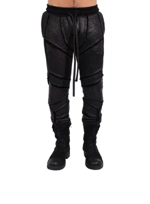 Slim Fit Leather Effect Pants